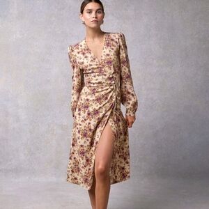 Rouje Paris Gabin Wrap Floral Dress Size 40 US M